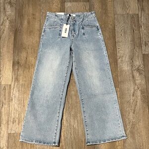 Mica Denim High Rise Wide Leg Jeans